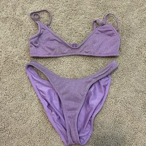 Triangl Swimsuit Purple Sparkle